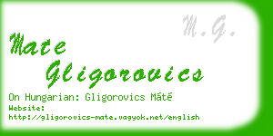mate gligorovics business card